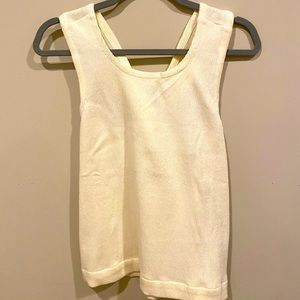 Madewell Ottoman Jacquard Cross-Back Tank Top
